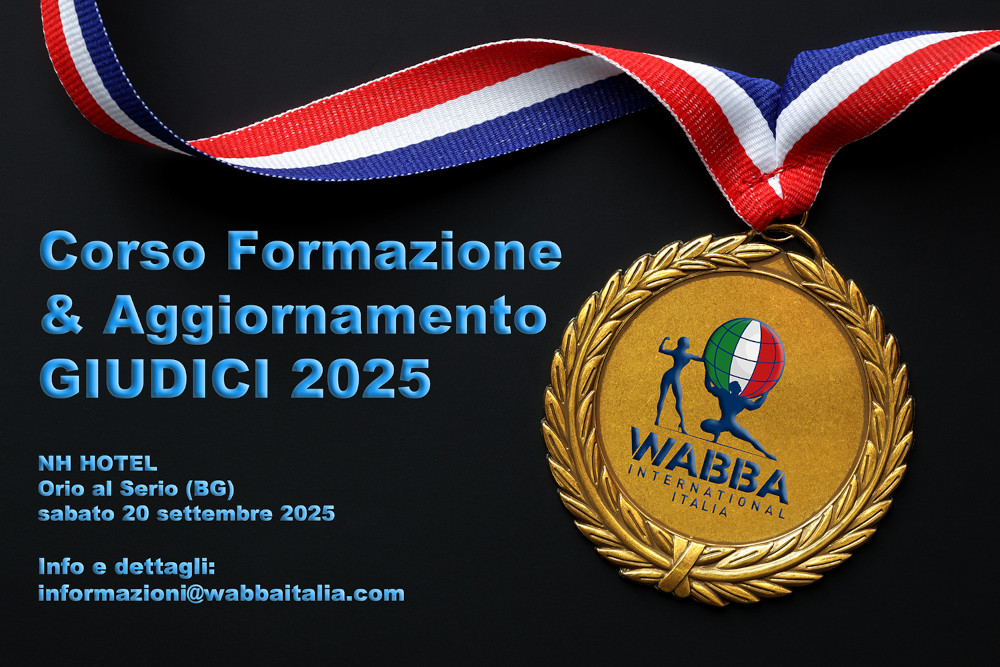 locandina corso giudici 2025 con le info principali e l'immagine di una medaglia